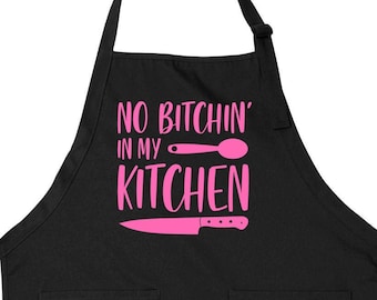 Funny Apron For Women Kitchen Gifts For Mom Cooking Apron With Pockets Baking Gifts For Mother's Day Present Pink Apron For Ladies - SA1436