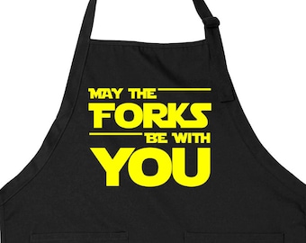 Cooking Gifts For Chefs Apron With Pockets Kitchen Accessories Black Apron For Men Fathers Day Present BBQ Apron Grilling Gifts - SA1396