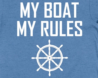 Maglietta da capitano, idee regalo per la festa del papà, maglietta nautica, regalo per papà, tema nautico, "La mia barca, le mie regole" - SA1521
