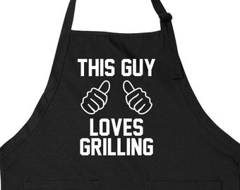 Grilling Gifts For Men BBQ Apron For Him Barbeque Gift Chef Apron Grill Gifts Funny Aprons For Men Fathers Day Present For Dad - SA1549