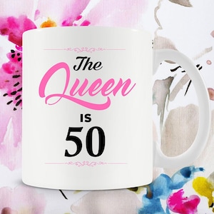 Birthday Mug 50th Birthday Gift Ideas For Her Bday Present Best Coffee Cup Birthday Coffee Mug 50th Bday 50 Years Old Ceramic Mug - BG260