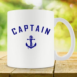 Captain Gifts For Fisherman Captain Mug Cool Coffee Mug For Him Nautical Gifts Anchor Sailing Gifts Boating Gifts For Men Captain - SA227
