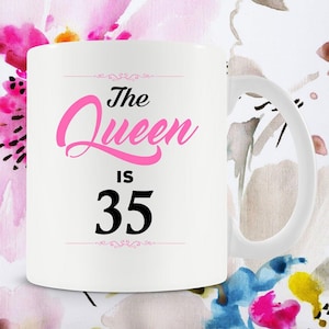 35th Birthday Gift Ideas For Women 35th Birthday Mug Bday Present For Her Birthday Coffee Cup B-Day Gift 35 Years Old Ceramic Mug - BG257