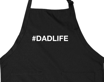 Keukenschort voor vader aanwezig barbecue schort voor mannen keukenschort vader verjaardagscadeau chef-kok schort cadeau voor hem keuken Dadlife - SA1307
