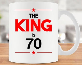 Ideas divertidas de regalos de cumpleaños para él Taza de cumpleaños número 70 Regalo de cumpleaños para el 70 cumpleaños Taza de café de cumpleaños Taza de cerámica para 70 años - BG247