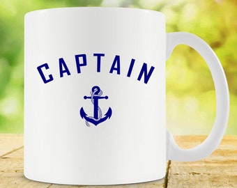 Kapitän Geschenke für Fischer Kapitän Tasse Coole Kaffeetasse Für Ihn Nautische Geschenke Anker Segeln Geschenke Bootfahren Geschenke Für Männer Kapitän - SA227