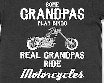 Camiseta de motociclista para abuelo, camiseta de moto, camiseta de papá, camiseta de abuelo genial, regalos para amantes de las motos para el Día del Padre Bella Canvas - SA528