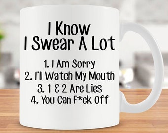 Funny Coffee Mugs With Sayings Swearing Mug Funny Quote Mug Rude Coffee Mug Office Coffee Cup Swearing Gift Tea Cup Ceramic Mug - SA1221