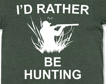 Grappig jachtshirt hertenjacht cadeaus voor jagers T-shirt buitenshuis T-shirt eend jacht buitenmens ik zou liever jagen T-shirt - SA1600