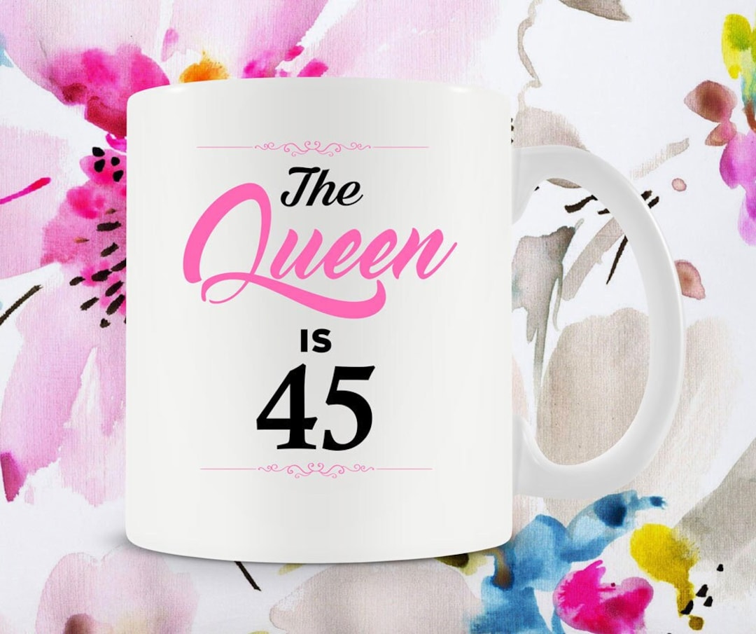 45th Birthday Gift Ideas for Women Birthday Coffee Cup 45th Bday