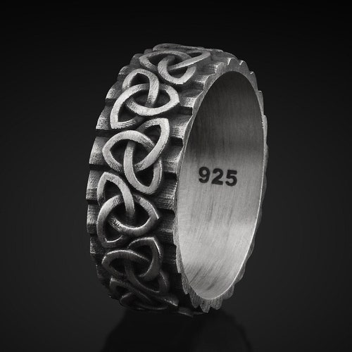 Sterling Silver Endless Knot Ring / Trinity Knot / Celtic Ring Etsy