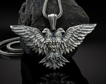Sterling Silver 925 Armenia 2 Headed Eagle and Lion Charm/Pendant Sterling Silver 925 Armenia 2 Headed Eagle and Lion Charm/Pendant