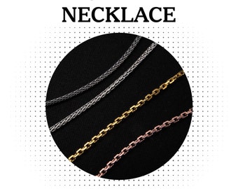 BySilverStone Foxtail Oxidized Silver Chain, Polished Chain, Gold Plated Chain, Rose Gold Plated Chain, 925 Sterling Silver Chain Necklace