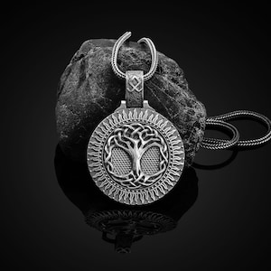 Men Yggdrasil Pendant, Silver Yggdrasil Men Necklace, Viking Jewelry, Scandinavian Life Of  Tree Amulet, Men Viking Pendant, Slavic Men Gift