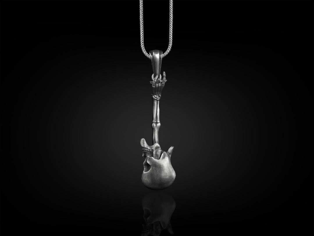 Wife Alternative Rock N Roll Necklace -  Silver