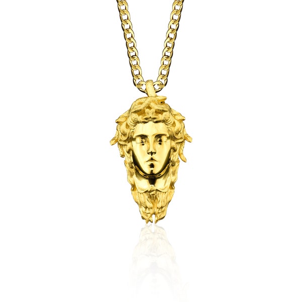14k Solid Gold Mythology Pendant Etsy