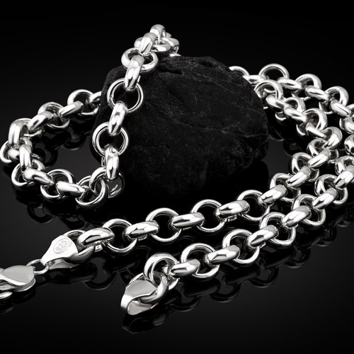 925 Sterling Silver Handmade Rolo Chain 