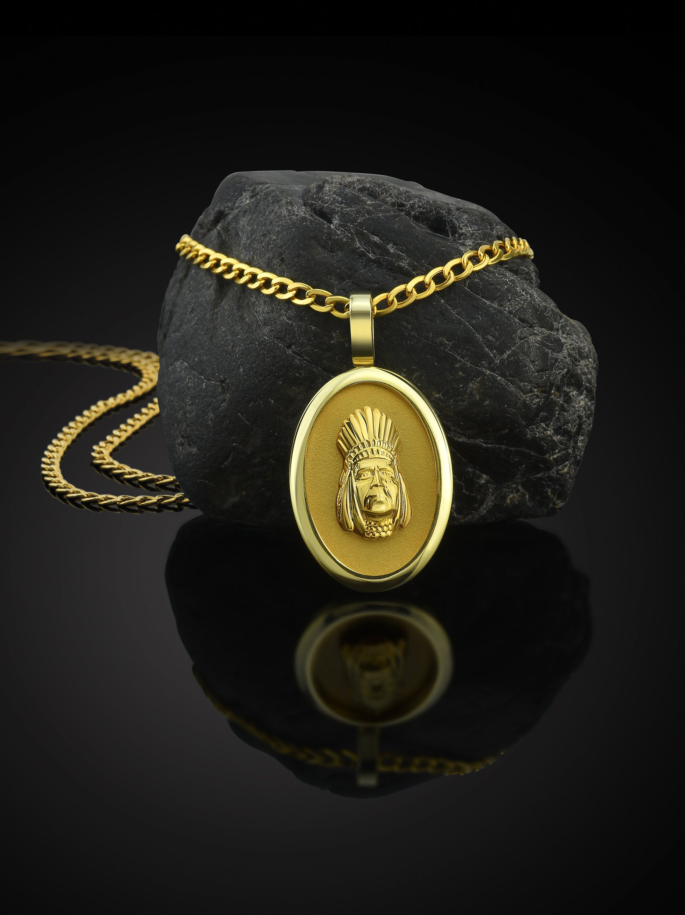 Gold Native American Necklace American Indian Pendant 18K Etsy