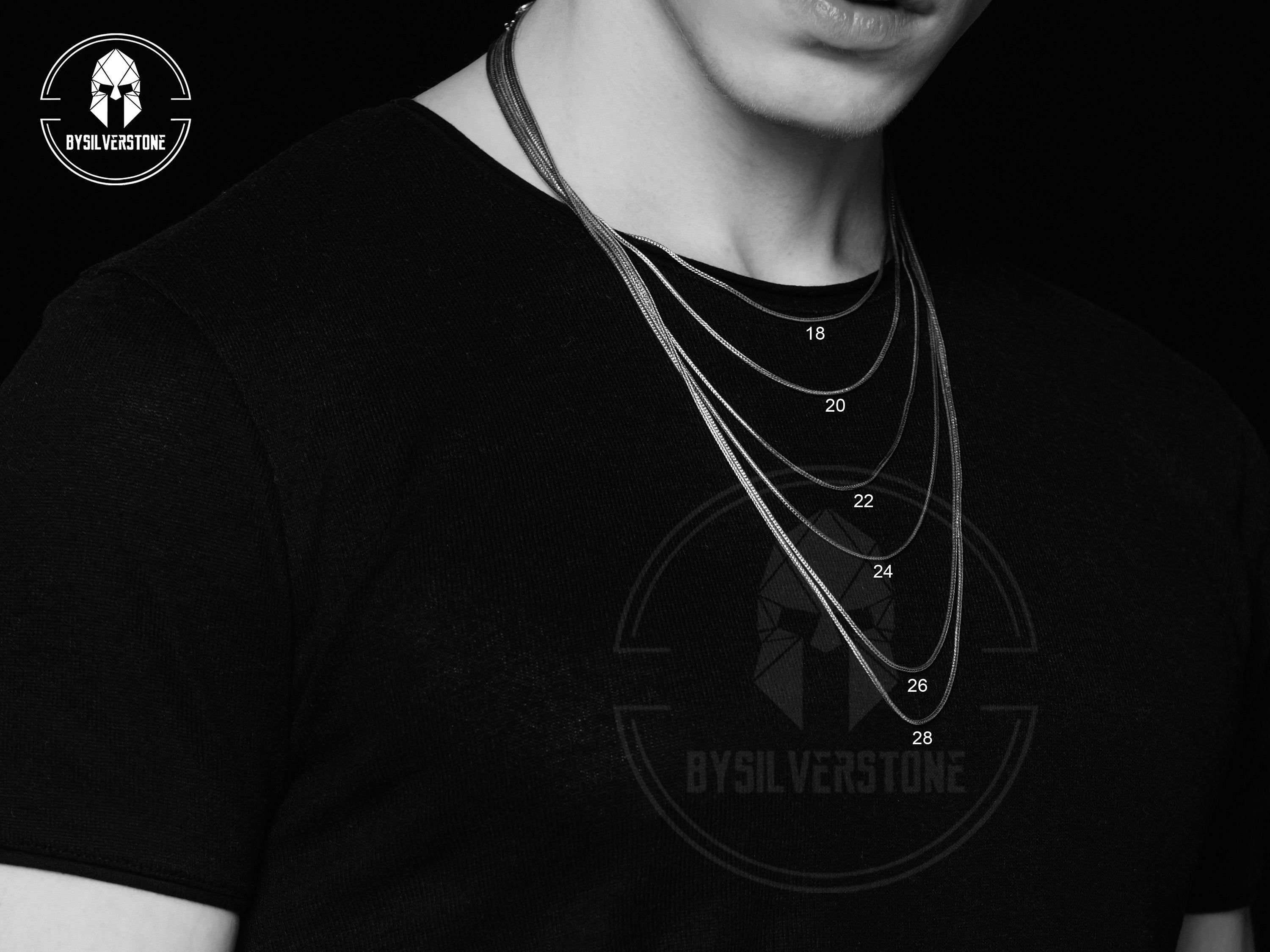 Praying Hands Crucifix Necklace Silver Mens Crucifix Pendant Etsy