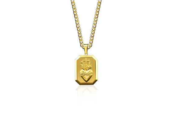 Personalized 14K Gold Sacred Heart 