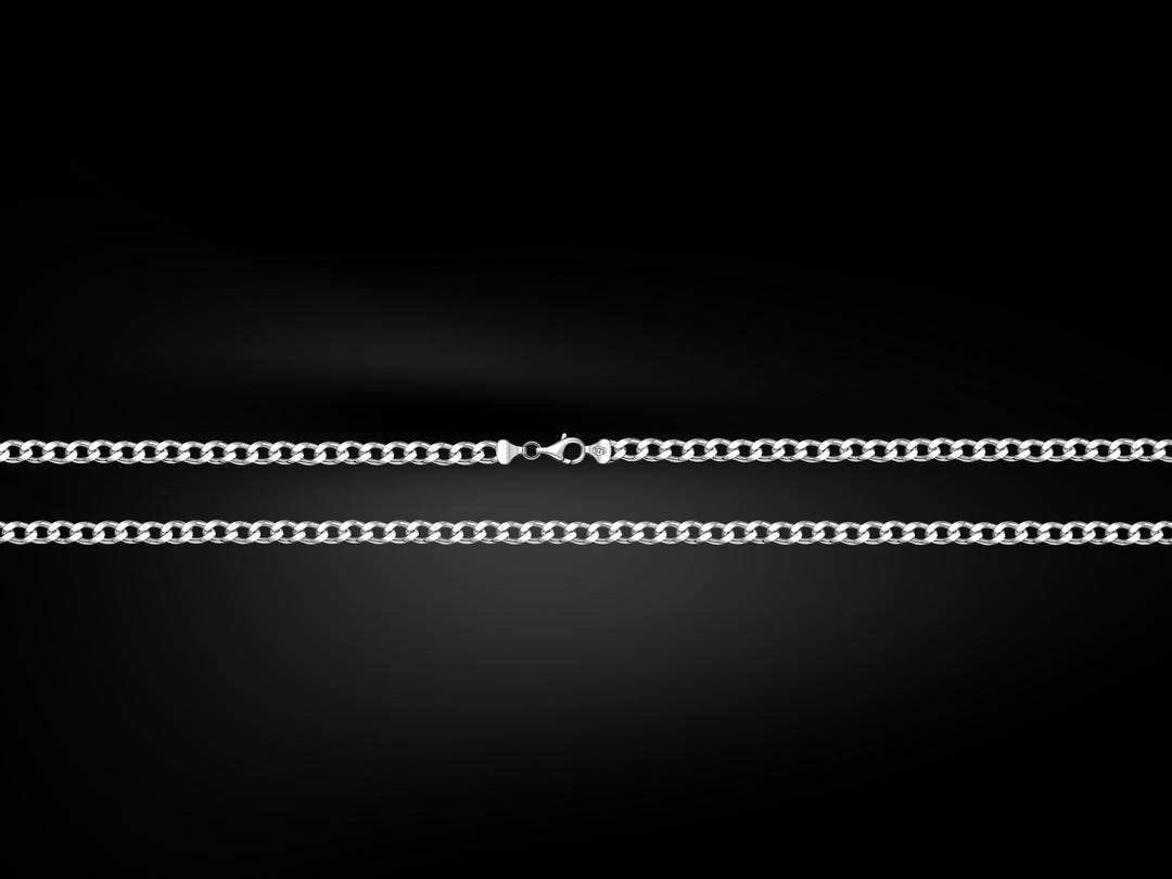 4.2mm Sterling Silver Miami Cuban Chain Necklace for Men 4.2mm Sterling Silver Miami Cuban Chain Necklace for Men