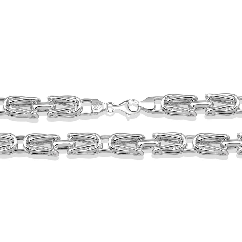 Solid Silver Men Chain Accessory Gift King Silver Chain Sterling Silver Chain Necklace Viking Silver Chain Necklace Unique Silver Chain