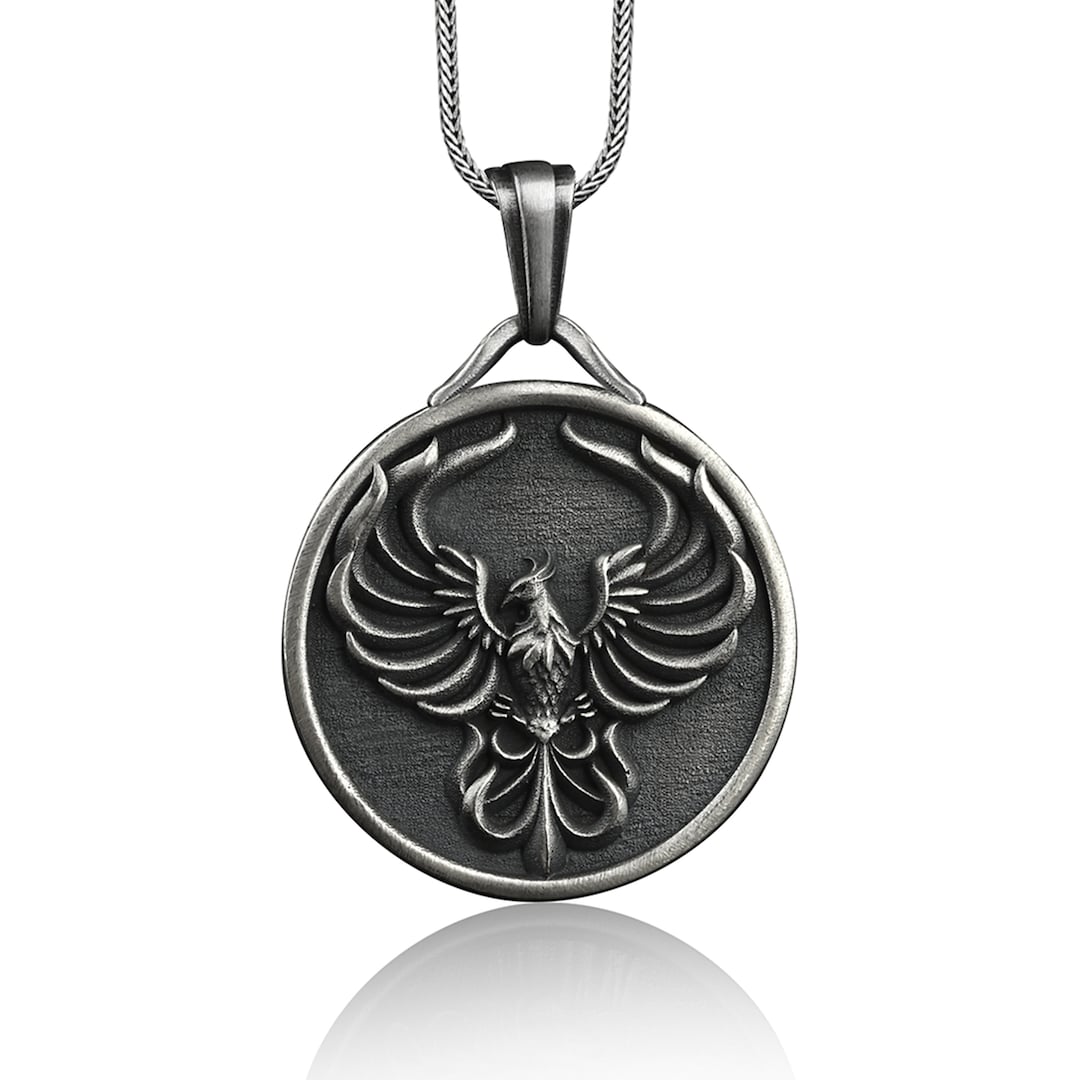 Ancient Greek Mythology Phoenix Necklace, Winged Phoenix Handmade ...