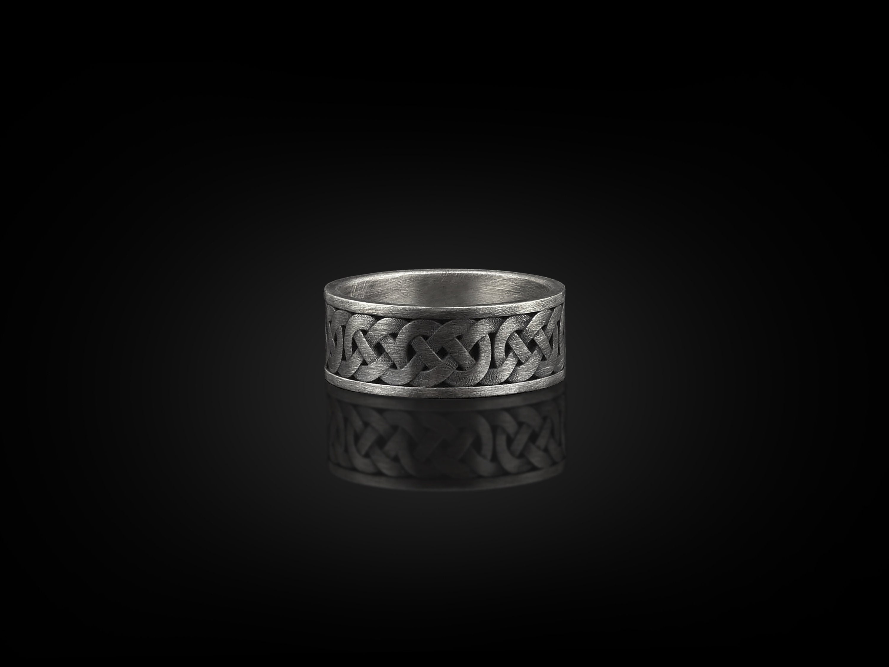 Scandinavian Motif Handmade Sterling Silver Men Ring Viking | Etsy