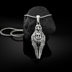 Men With Eagle Silver Necklace, Solid Silver Winged Eagle Necklace, Animal Men Jewelry, Husband Silver Gift Jewelry, Eagle Men Pendant