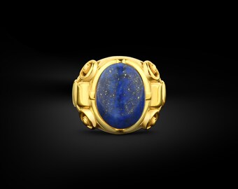 ラピスラズリ 14K シグネットリング 16697-8929 - Etsy 日本