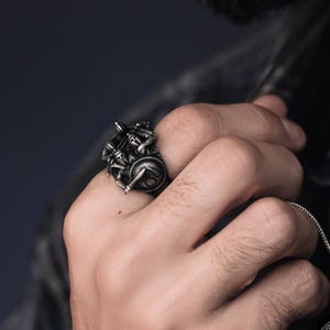 Spartan Army in War Handmade Sterling Silver Men Ring, Spartan Warriors Ring, Spartan Warriors Jewelry, Greek Mythology Ring, Gift For Men