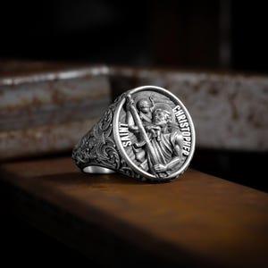 St Christopher Ring - Etsy St Christopher Ring - Etsy
