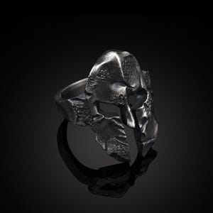 Mens Spartan Ring, Spartan Helmet Men Ring, Sterling Silver Helmet Rings, Spartan Men Jewelry, Silver Warrior Men Rings, Men Gift Ring