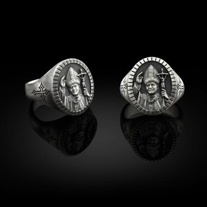 Christian John Paul Signet Ring for Men in Sterling Silver - Etsy