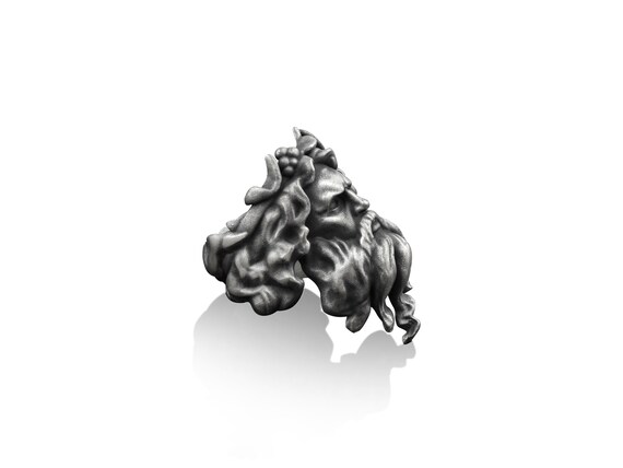 銀製 silver 925刻印 ギリシャ神話ポセイドン図 ゴブレット 798ｇ Antique Jewelry 海王神の指輪、ギリシャ神話、ポセイドン