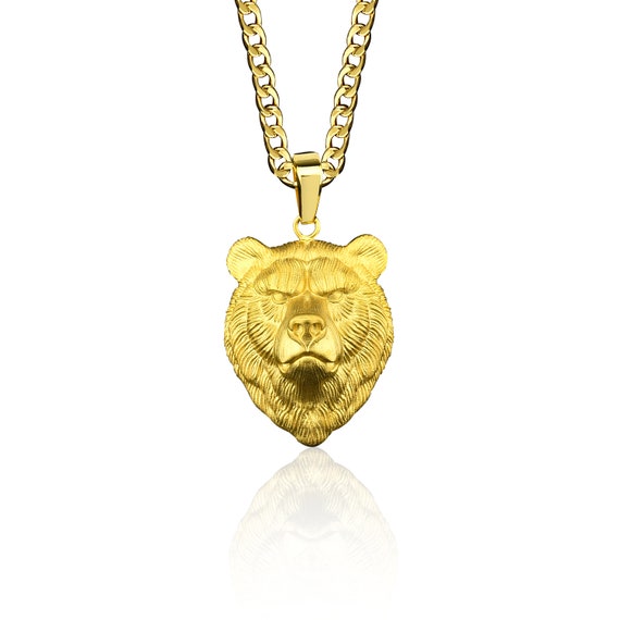 18K Gold Bear Necklace with Fancy Diamonds and Pink Sapphires For Sale at  1stDibs | pink teddy bear necklace