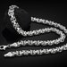 Men's 28in Italy 925 Sterling Silver Flat Byzantine Chain 200grams 11mm