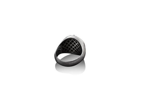 BySilverStone Handmade Lion Signet Ring - Sterling Silver 3D Lion Head Ring For Men, Zodiac Leo Gift - View #13