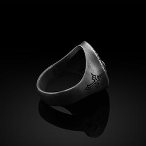Christian John Paul Signet Ring for Men in Sterling Silver, Catholic ...