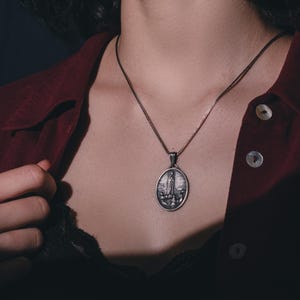Our Lady of Fatima Pendant, Customizable Necklace, Christian Wedding Gift, Necklace Silver Christian Men, Christian Necklaces for Women