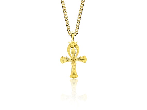 Personalized 14K Gold Ankh Egyptian Men 