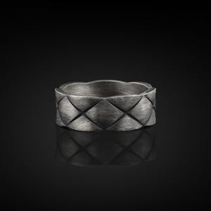Geometric Cubes Handmade Sterling Silver Men Band Ring, Cubes Wedding Men Ring, Cubes Wedding Men Band, Statement Ring, Fashionable Jewelry