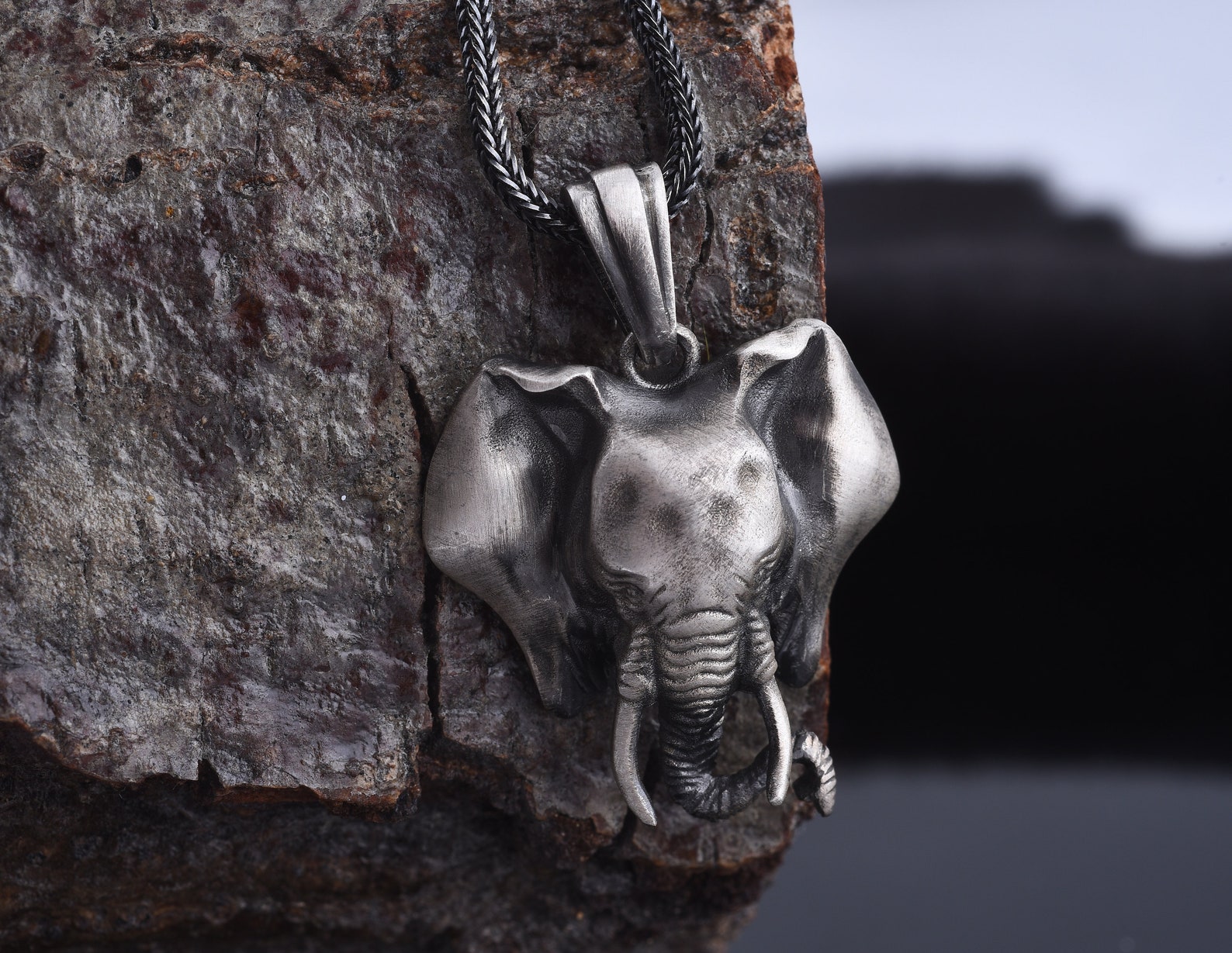 Sterling Silver Handmade African Elephant Necklace Elephant | Etsy