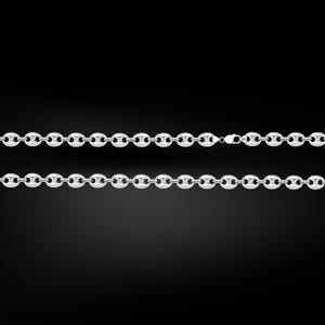 Italian mariner chain necklace in 925 sterling silver, Chunky nautical jewelry for men and women, Bold silver gift chain, Everyday elegance