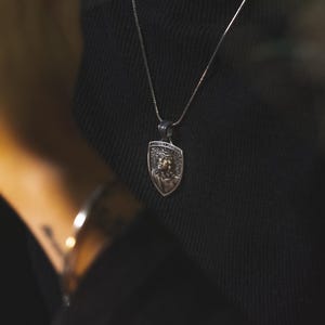 Jesus Christ Crown of Thorns Handmade Sterling Silver Charm Necklace, Jesus Christ Crown of Thorns Men Jewelry, Crown of Thorns Pendant