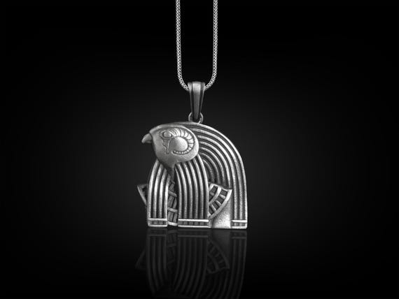 Pendentif Ancien En Argent Massif 925 - Style Art Déco/Nouveau/Egypte - Créateur - Occasion