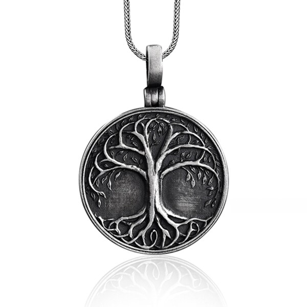 Collier arbre de vie, pendentif Yggdrasil pour homme, collier scandinave Yggdrasil, collier arbre viking, pendentif chaîne en argent Yggdrasil, amulette pour homme