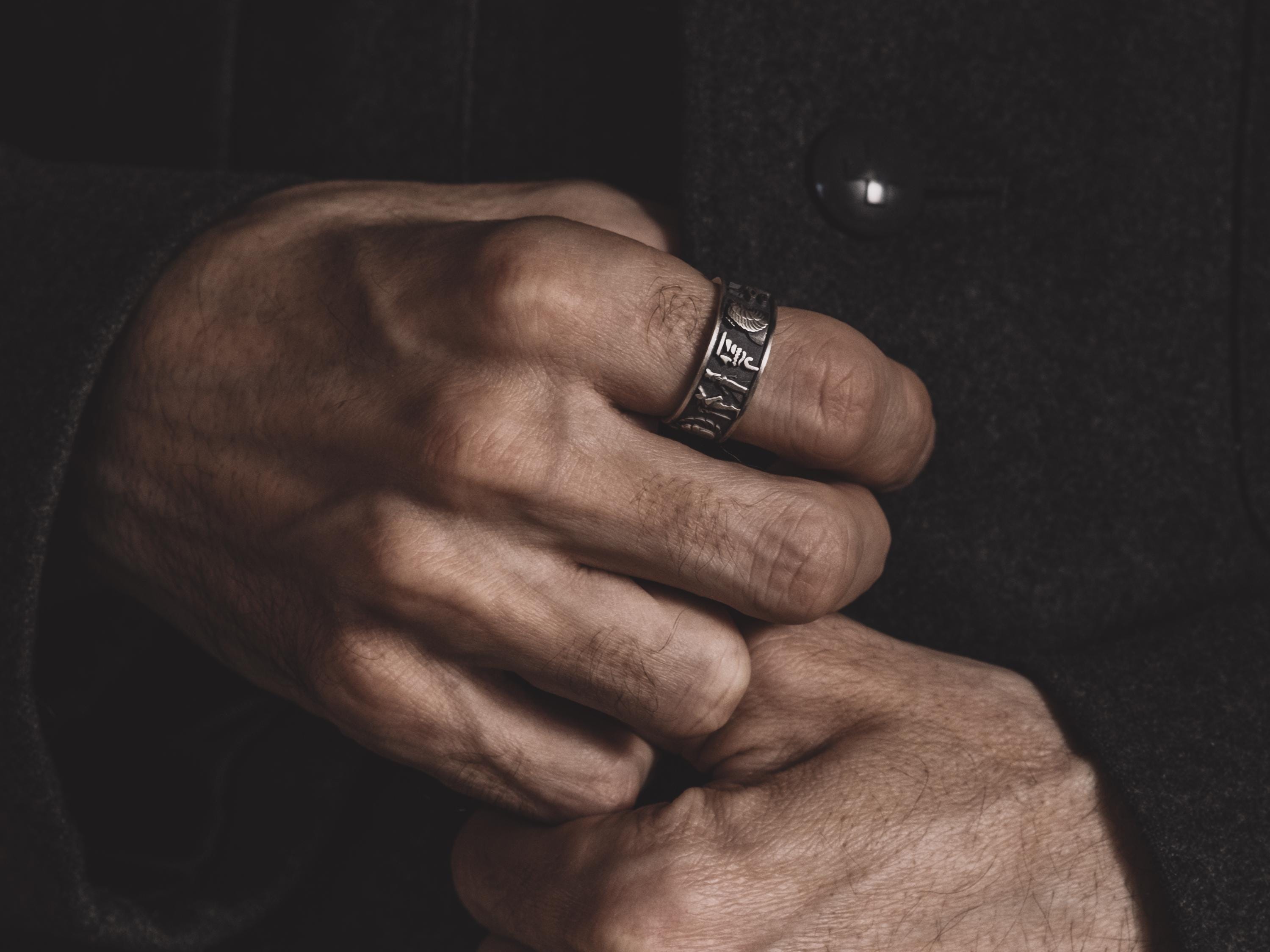 指輪・リング Sterling Silver925 Egypt Ring / Band For Men & Women Sterling Silver925 Egypt Ring / Band For Men & Women