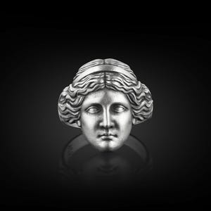 Aphrodite Goddess Of Love Ring, Sterling Silver Roman Mythology Goddess Venus Ring For Men, Ancient Greek Ring For Husband, Fantasy Ring