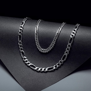 Italienische Figaro Kette Herren Halskette aus 925 Sterling Silber, Silber Herren Kette, Elegantes Geschenk für Ihn, Klassische Silber Kette Geschenke Schmuck